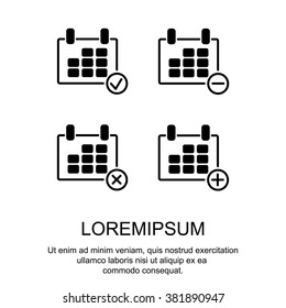 Web line icon. Calendar