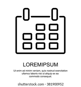 Web line icon. Calendar