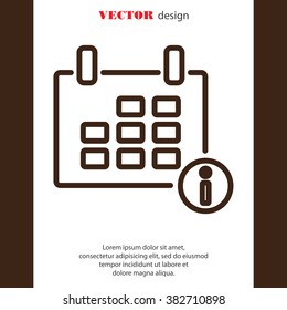 Web line icon. Calendar