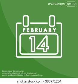 Web line icon. Calendar