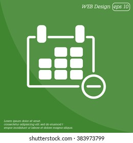 Web line icon. Calendar