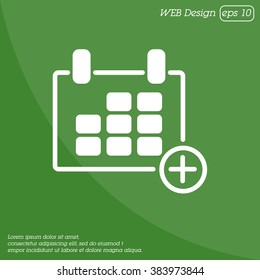 Web line icon. Calendar
