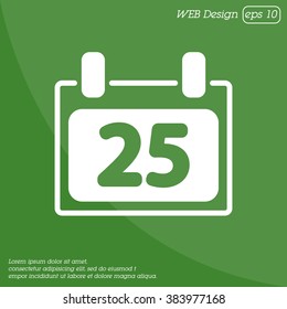 Web line icon. Calendar