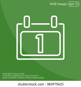 Web line icon. Calendar