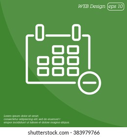 Web line icon. Calendar
