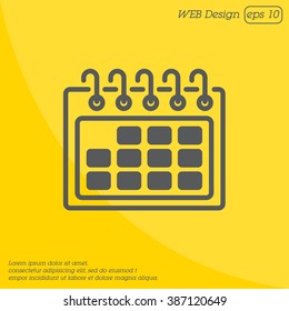 Web line icon. Calendar