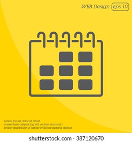 Web line icon. Calendar