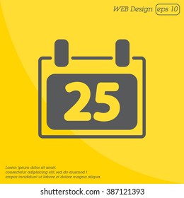 Web line icon. Calendar