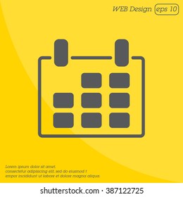 Web line icon. Calendar