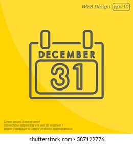 Web line icon. Calendar