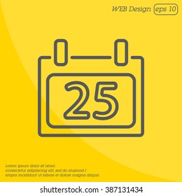 Web line icon. Calendar
