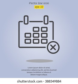 Web line icon. Calendar