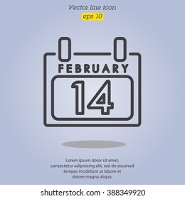 Web line icon. Calendar