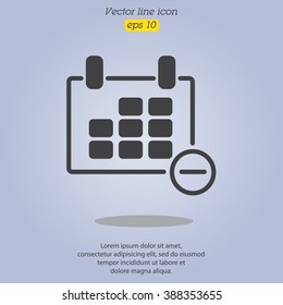 Web line icon. Calendar