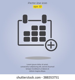 Web line icon. Calendar