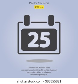 Web line icon. Calendar