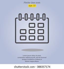 Web line icon. Calendar