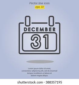 Web line icon. Calendar