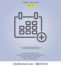 Web line icon. Calendar
