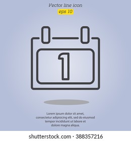 Web line icon. Calendar