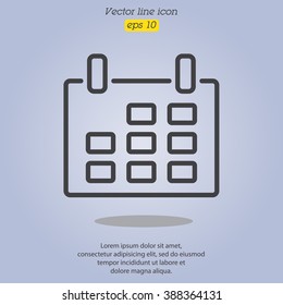 Web line icon. Calendar