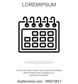 Web line icon. Calendar