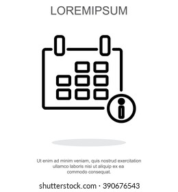 Web line icon. Calendar