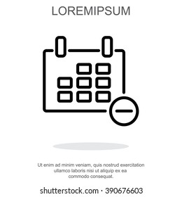Web line icon. Calendar