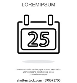 Web line icon. Calendar