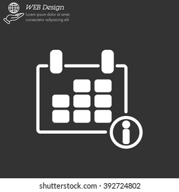 Web line icon. Calendar