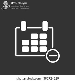 Web line icon. Calendar
