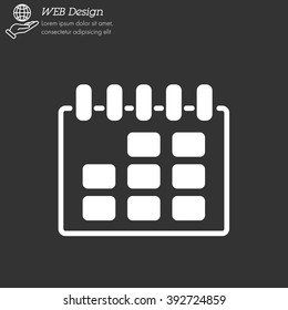 Web line icon. Calendar
