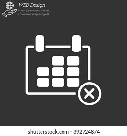 Web line icon. Calendar
