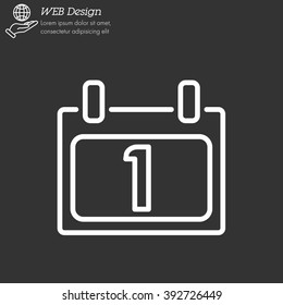 Web line icon. Calendar
