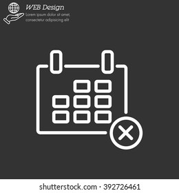 Web line icon. Calendar