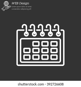 Web line icon. Calendar