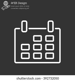 Web line icon. Calendar