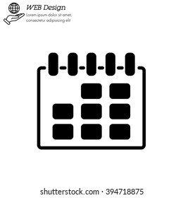 Web line icon. Calendar