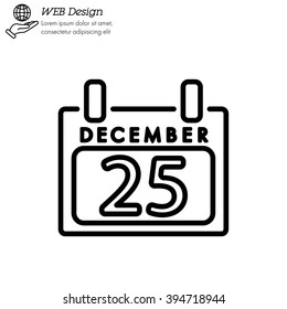 Web line icon. Calendar