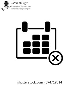 Web line icon. Calendar