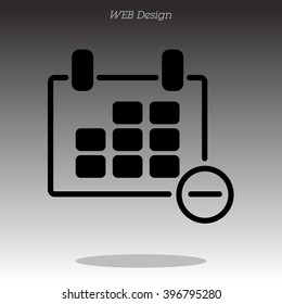 Web line icon. Calendar
