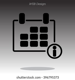 Web line icon. Calendar