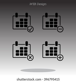 Web line icon. Calendar