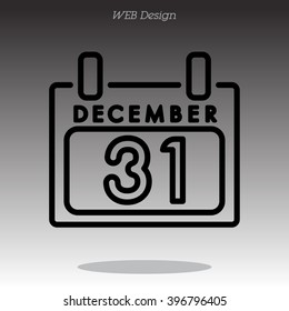 Web line icon. Calendar