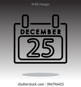Web line icon. Calendar