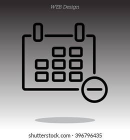 Web line icon. Calendar