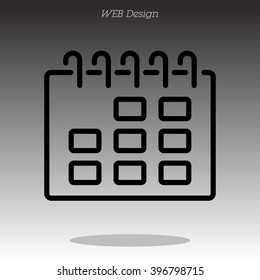Web line icon. Calendar