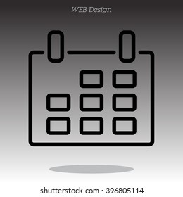 Web line icon. Calendar