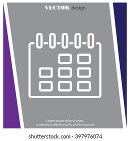 Web line icon. Calendar