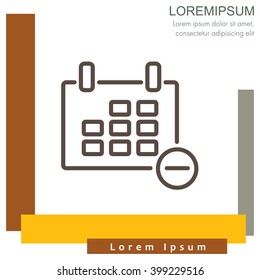 Web line icon. Calendar